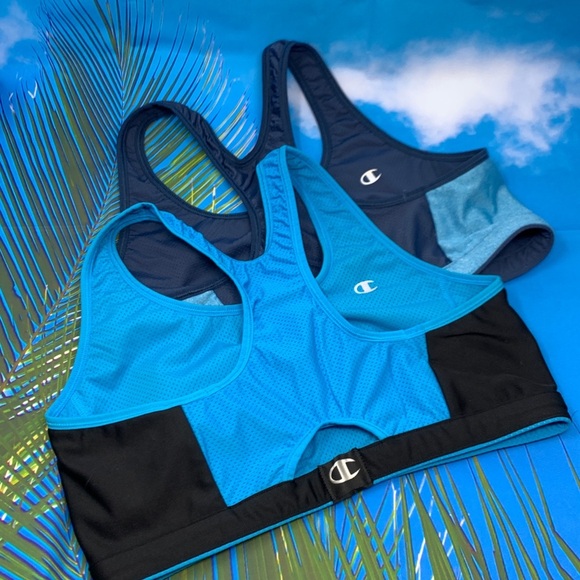 Champion Blue & Black Sports Bras set of 2 - Picture 4 of 8